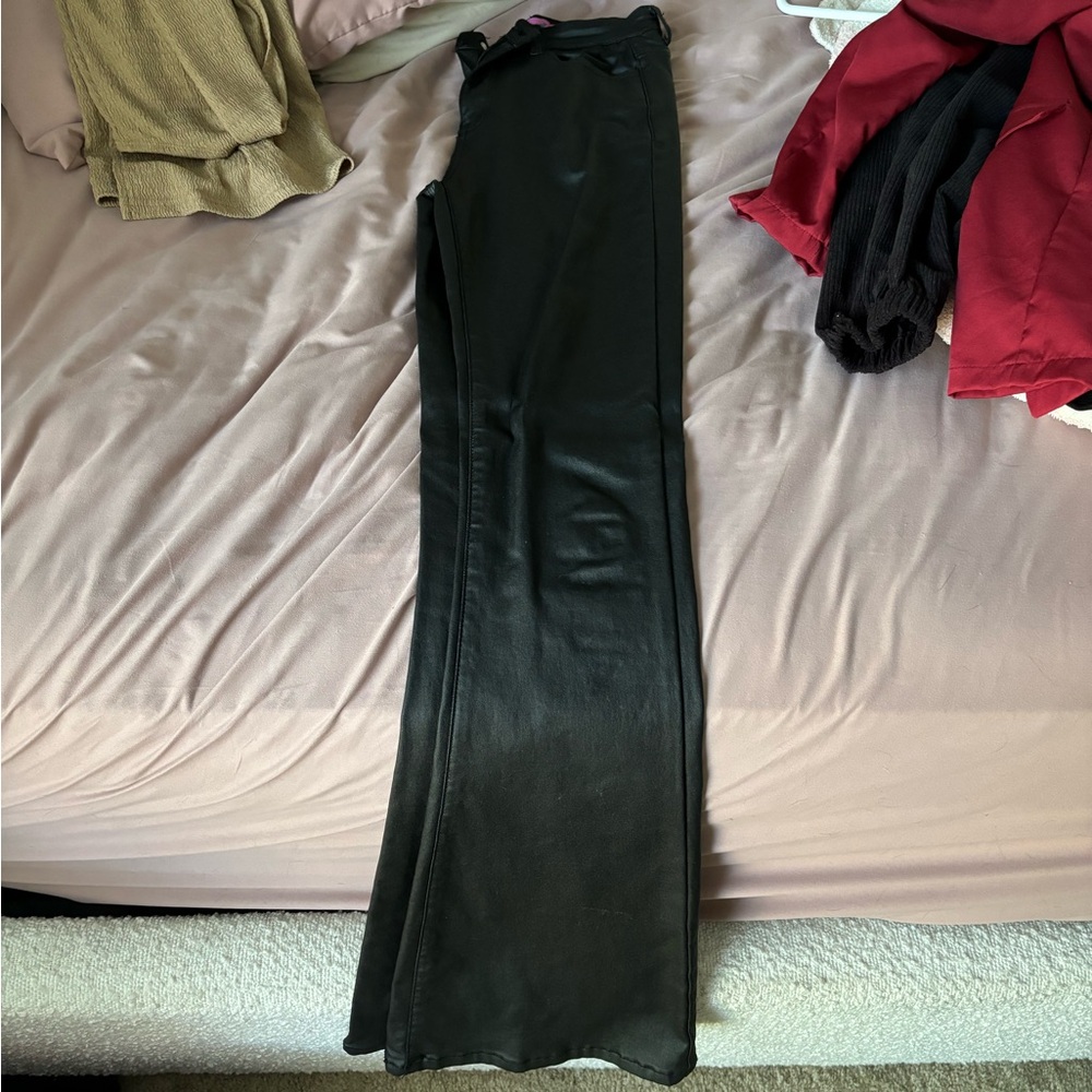 Edikted leather pants, black, size medium